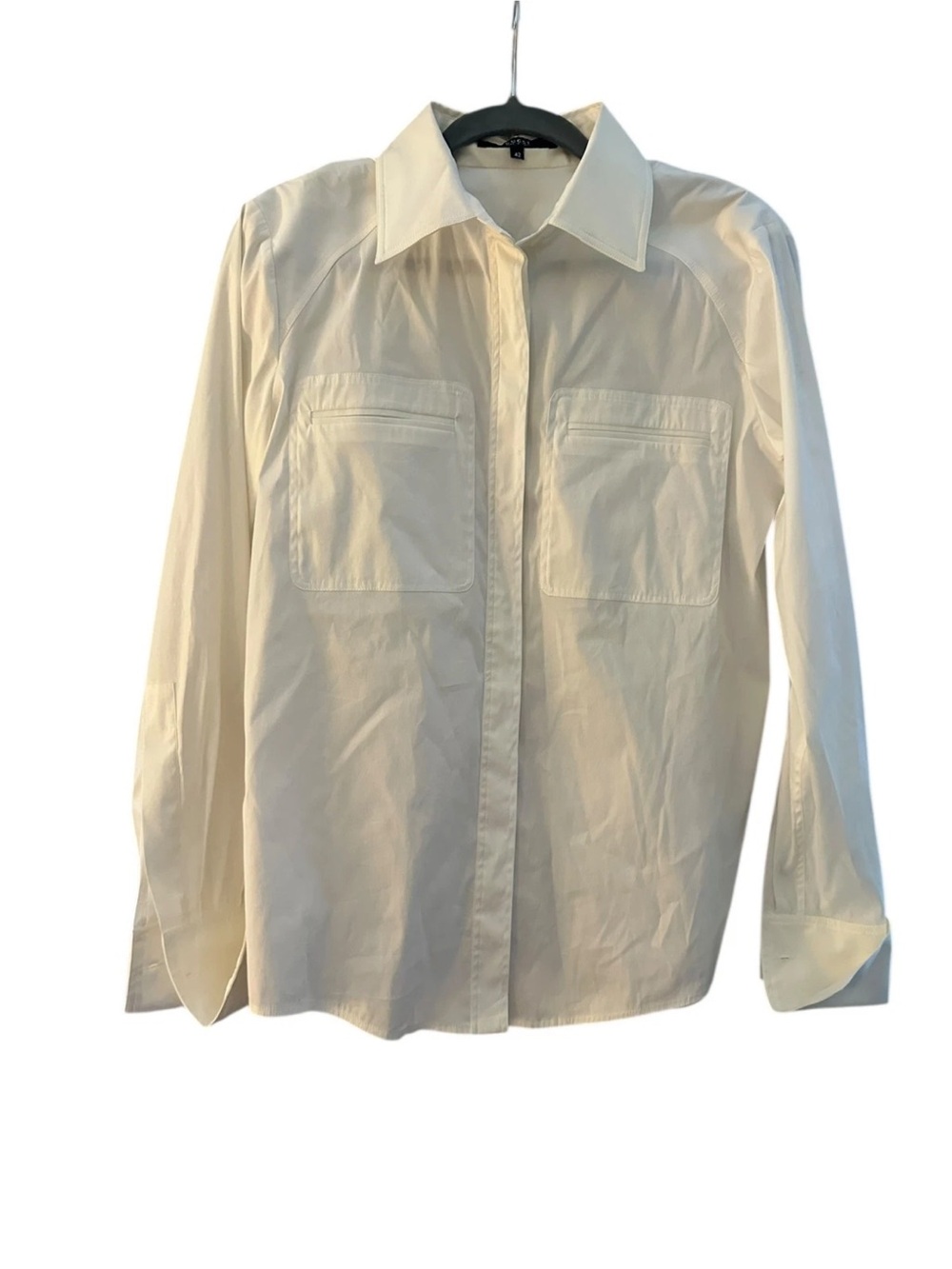 Gucci Men’s Cotton French Cuff Shirt Ivory Size 42 Made in Italy